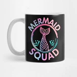 Mermaid Birthday Squad Party Matching Womens Kids Mug